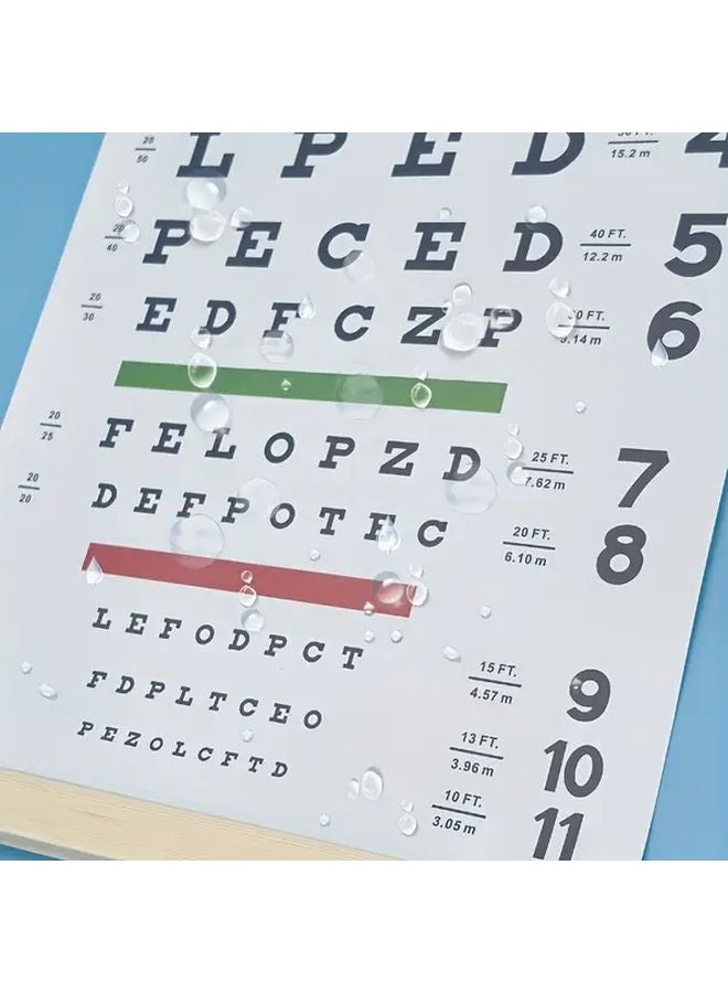 White Snellen Eye Chart 2 Sets Professional Vision Test Chart with Extended Eye Mask - Image 4